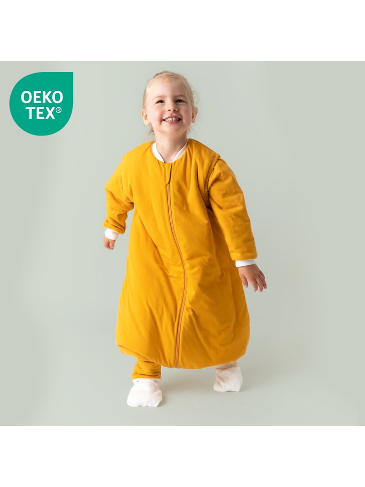Schlummersack Schlafsack mit Füßen und umklappbaren Bündchen 2.5 Tog in Orange günstig kaufen