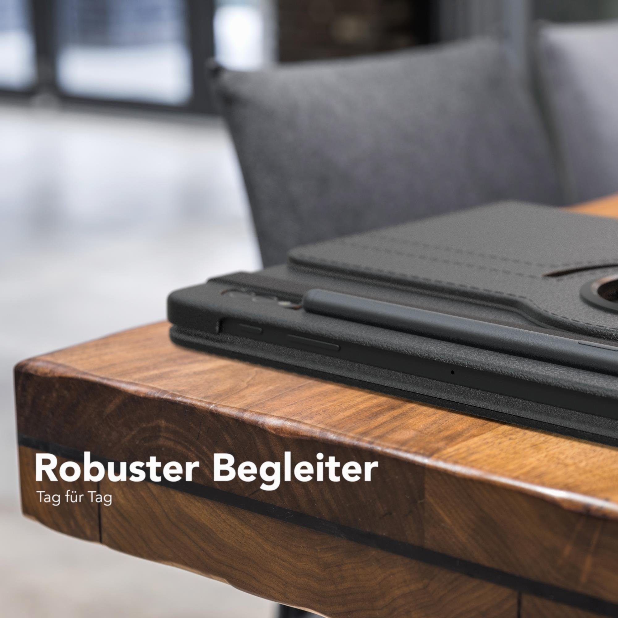 EAZY CASE Tablet-Hülle Rotation Case für Samsung Galaxy Tab S8 / Tab S7 11 Zoll, Hülle 360° drehbar mit Standfunktion Etui Anti-Kratz Tasche Schwarz
