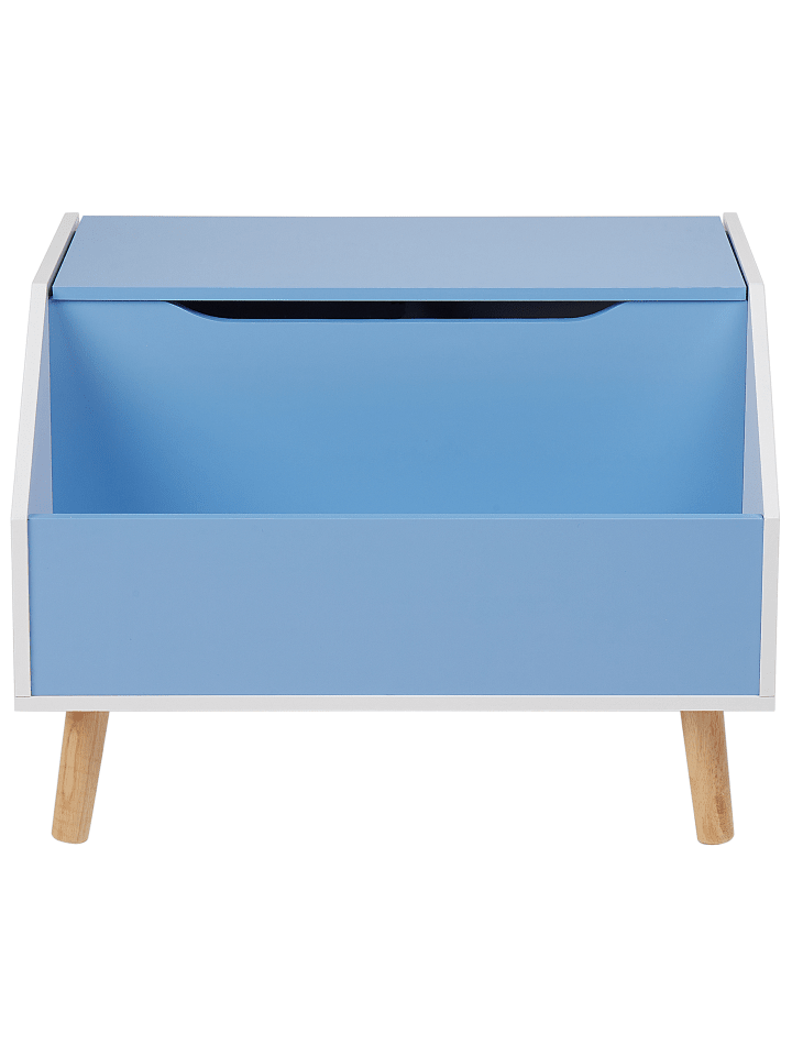 Beliani Sideboard CASPER in Blau/Weiß/Heller Holzfarbton - (W) 60 x (H) 43 x (L) 41 cm günstig kaufen onesize