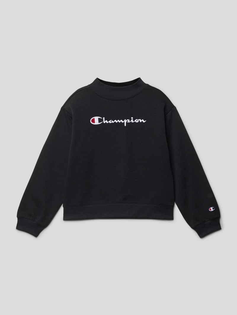 Sweatshirt mit Label-Print in schwarz
