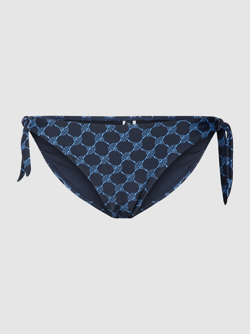 Bikini-Hose mit seitlicher Schnürbindung in marineblau
