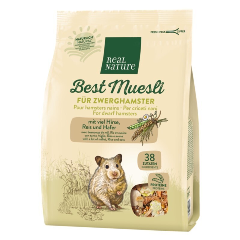 REAL NATURE Hauptfutter REAL NATURE „Best Muesli“ für Zwerghamster 500g