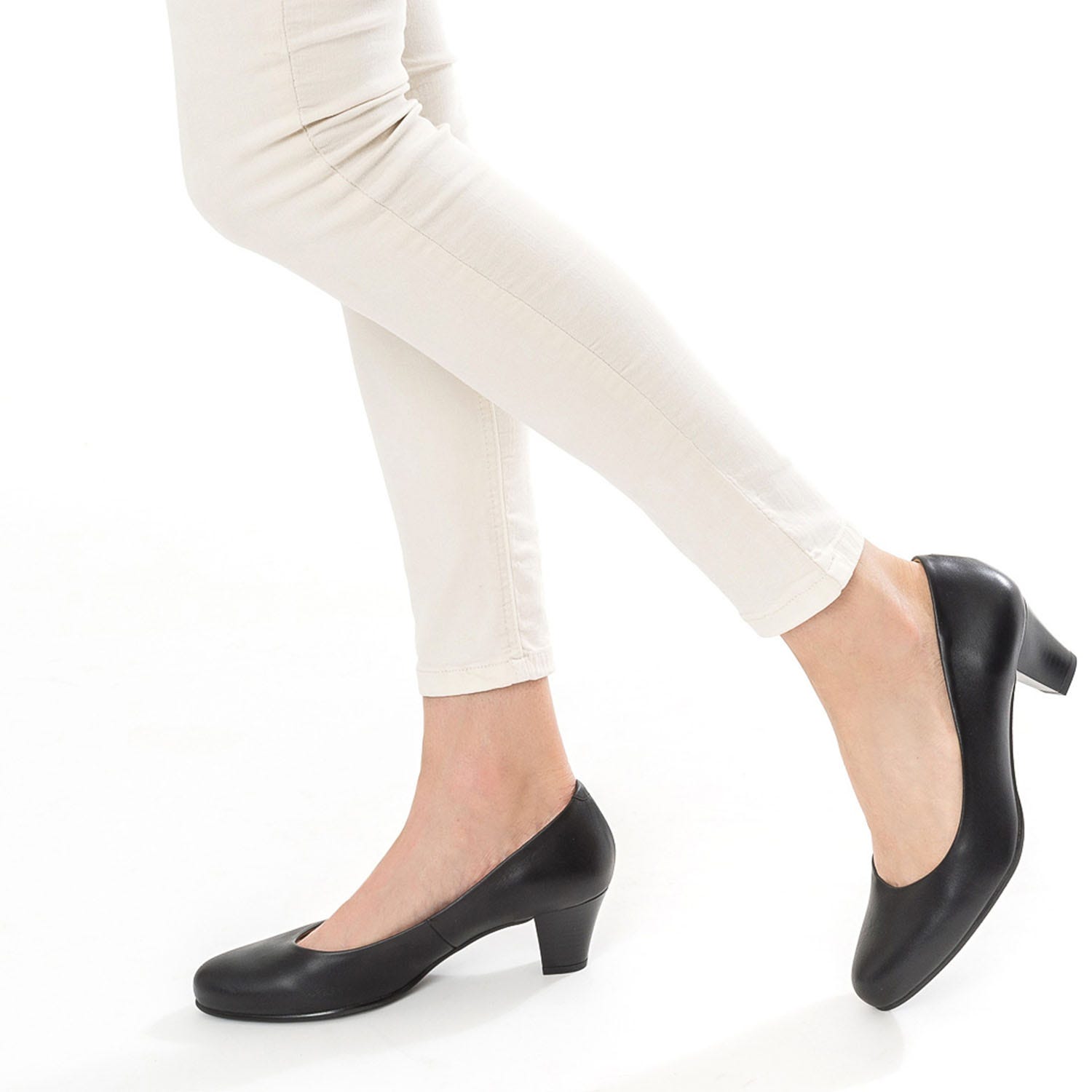 Escarpin ERAM FLEX noir en cuir