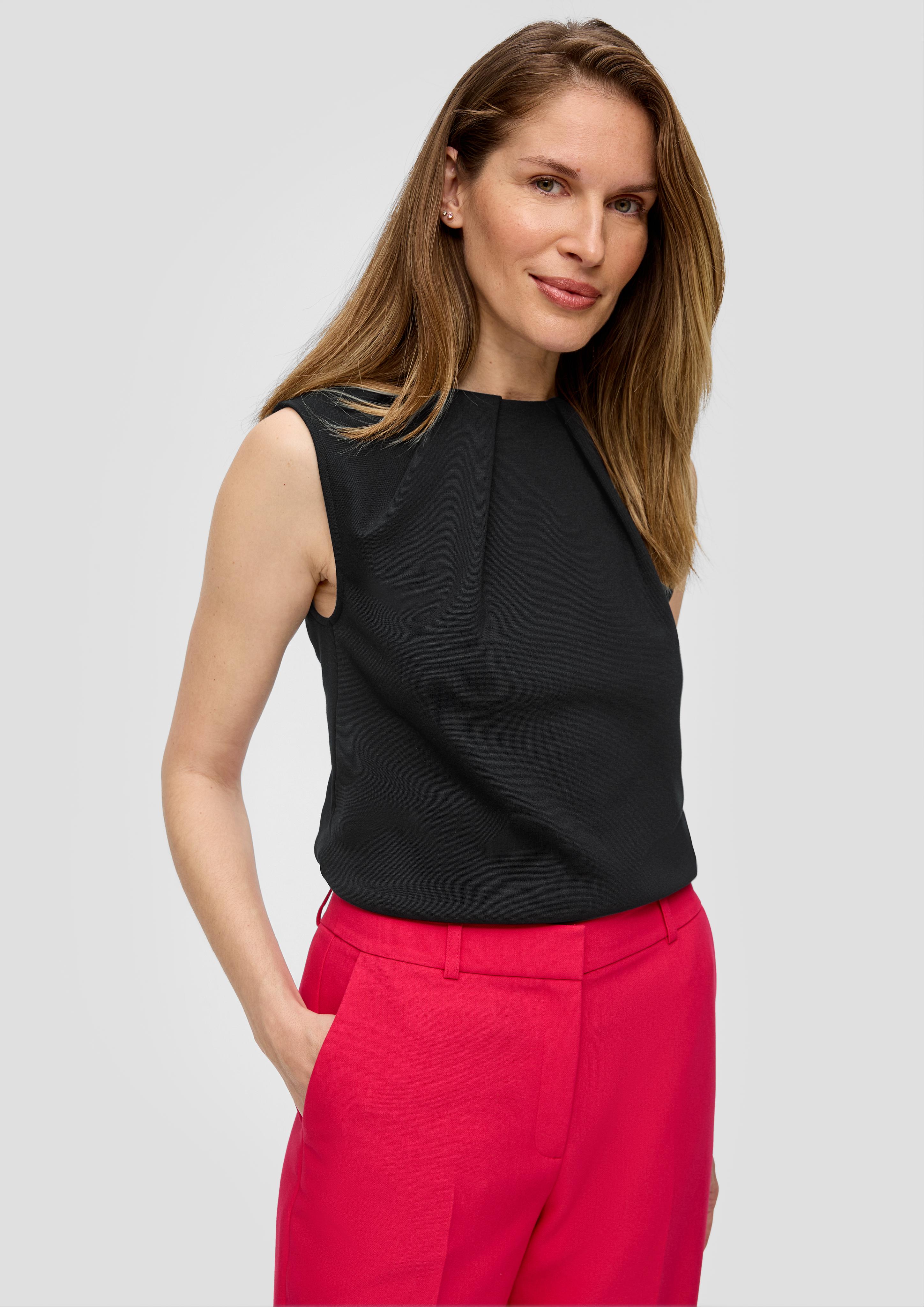 Ärmellose Bluse aus Jersey  2140832-9999