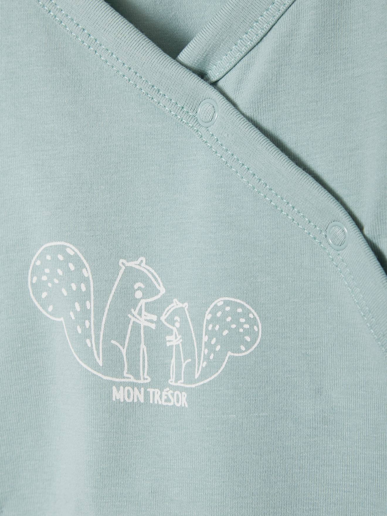 Vertbaudet Bio-Kollektion: Baby Wickeljacke - aquamarin