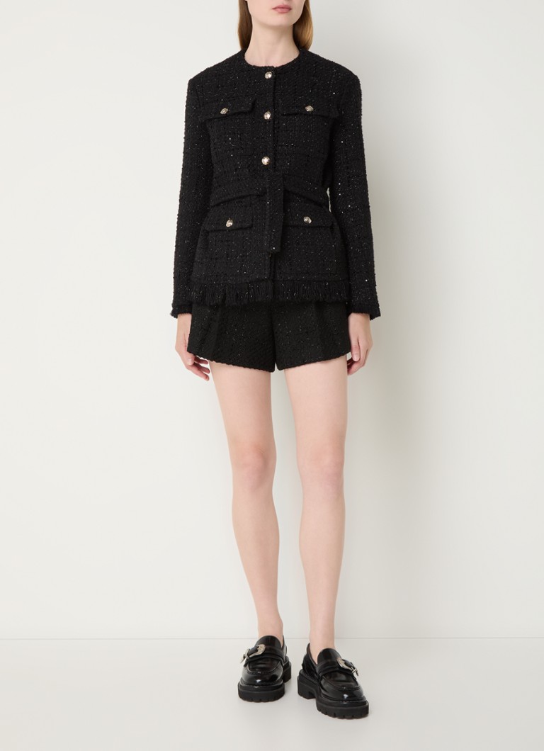 Blazer Maje con effetto tweed e lurex