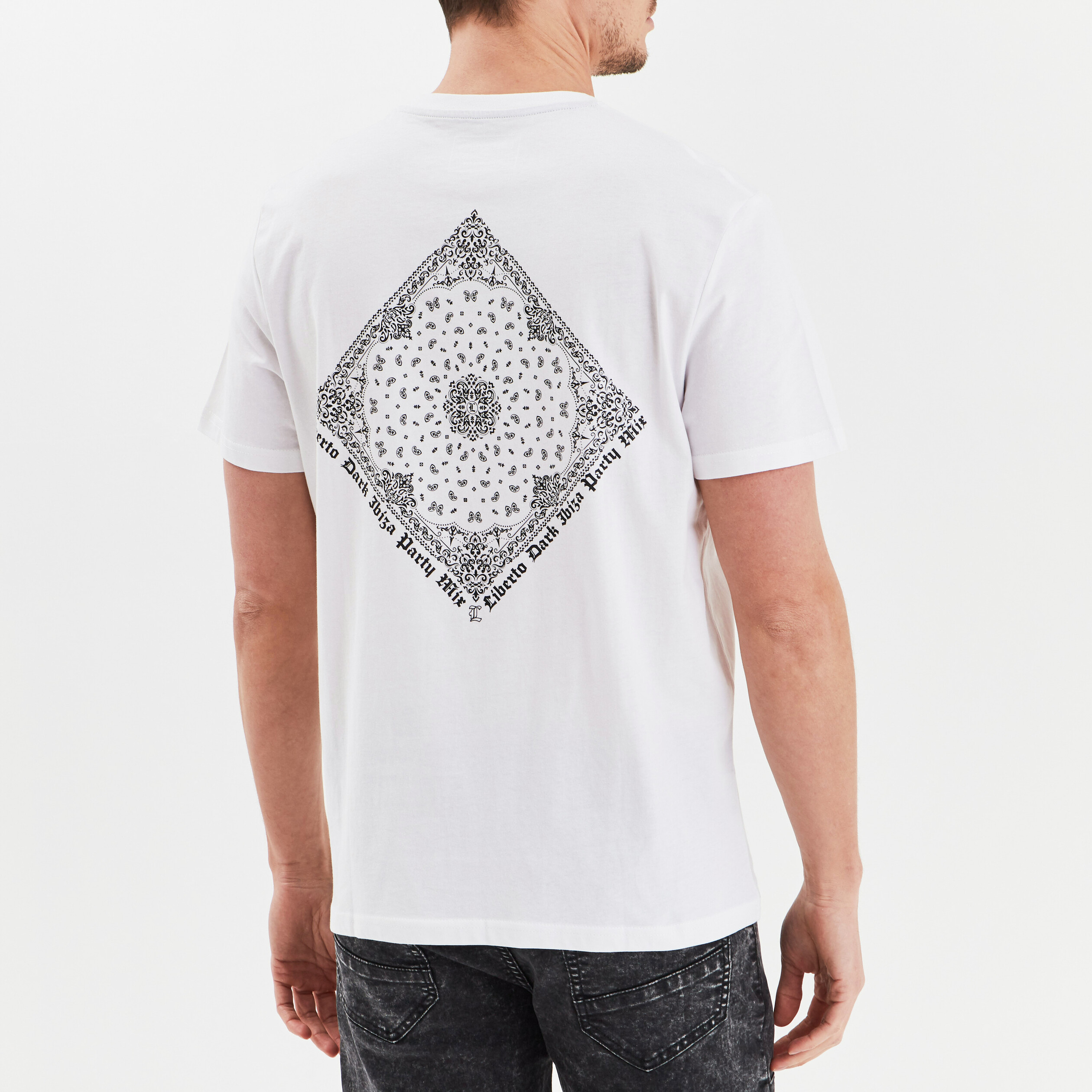 T-shirt manches courtes Liberto blanc homme | La Halle