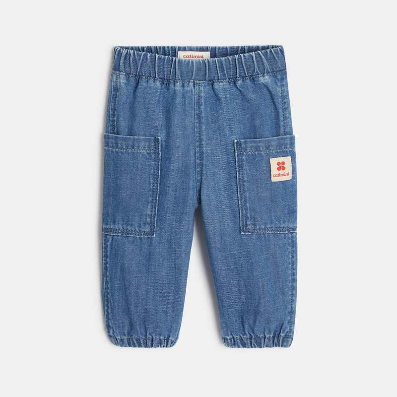 Pantalon bébé en jean bleu Catimini