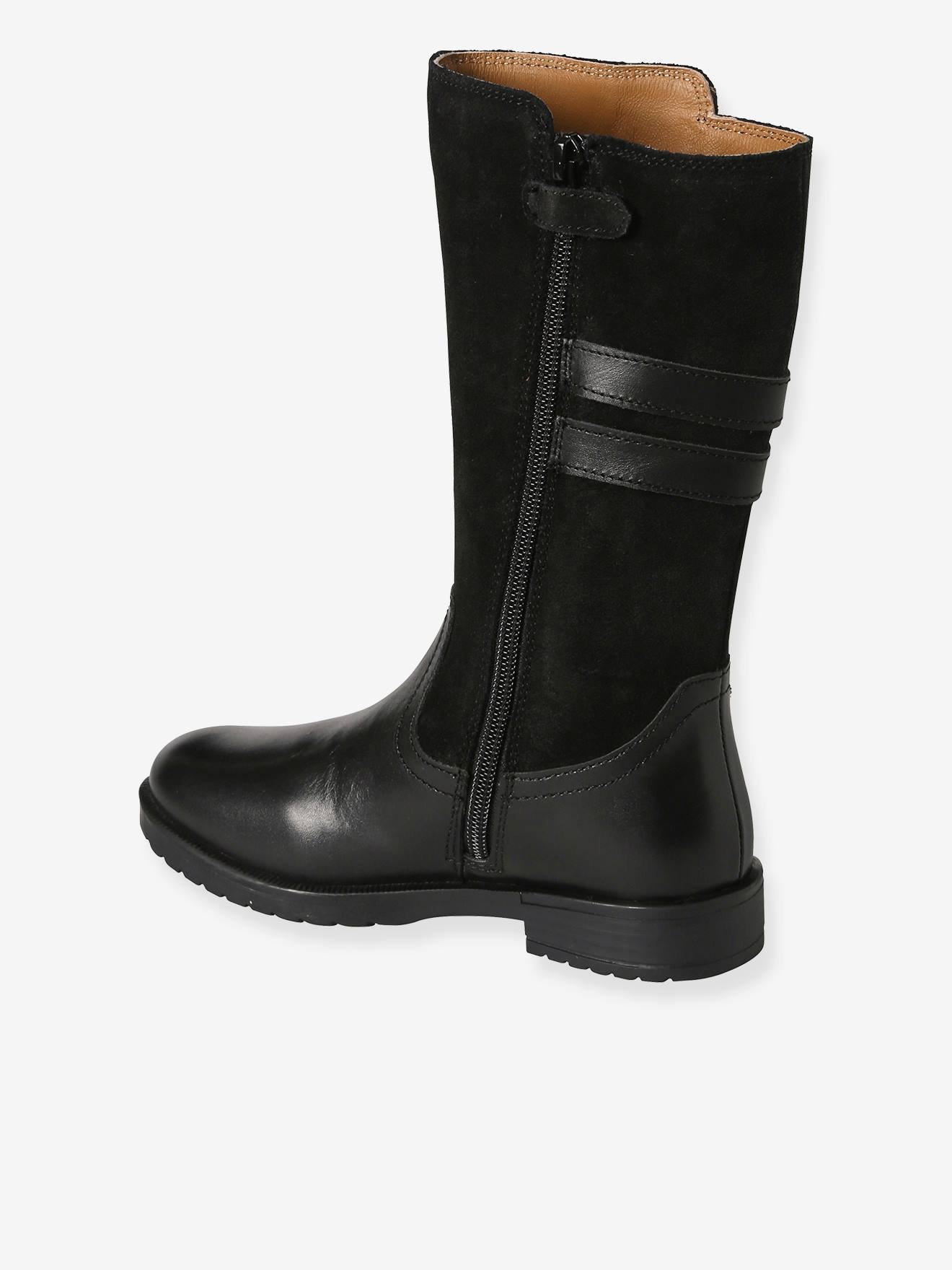 Vertbaudet Mädchen Reiterstiefel mit Reißverschluss - schwarz