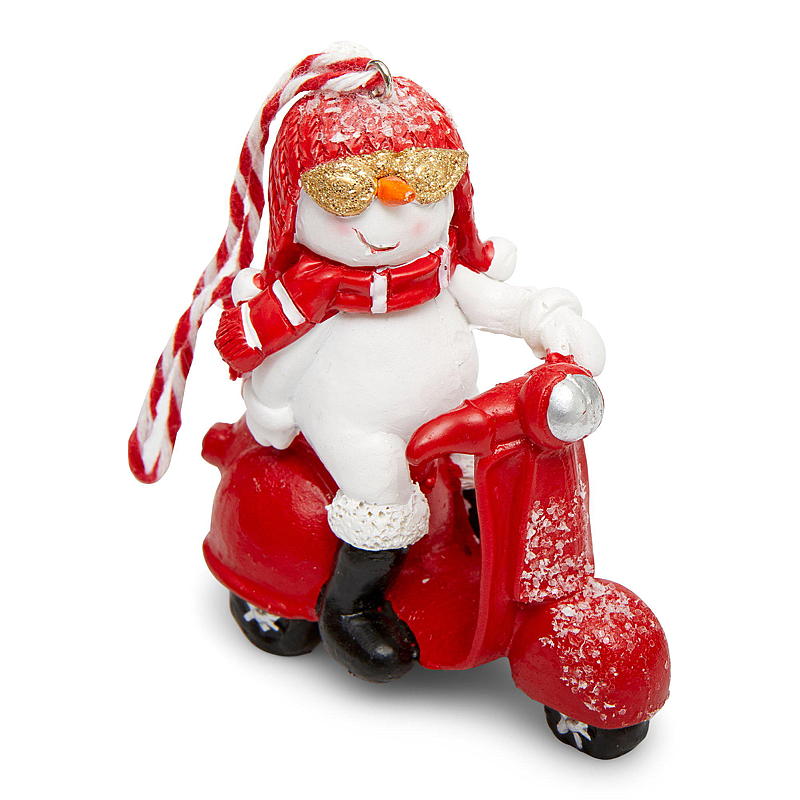 Home Julefigur 9 cm på scooter