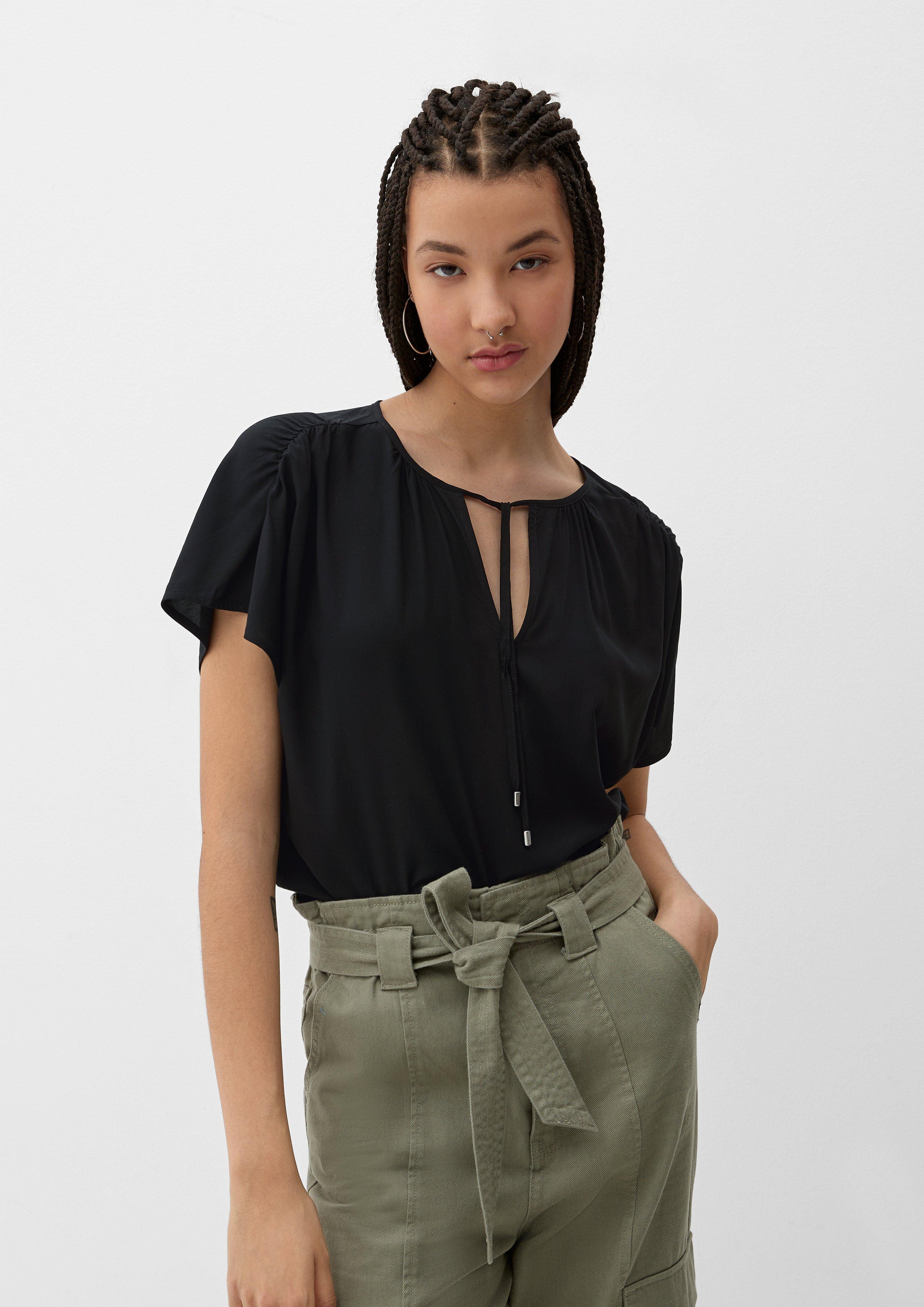 Viskosebluse mit Raffung  2130782-9999