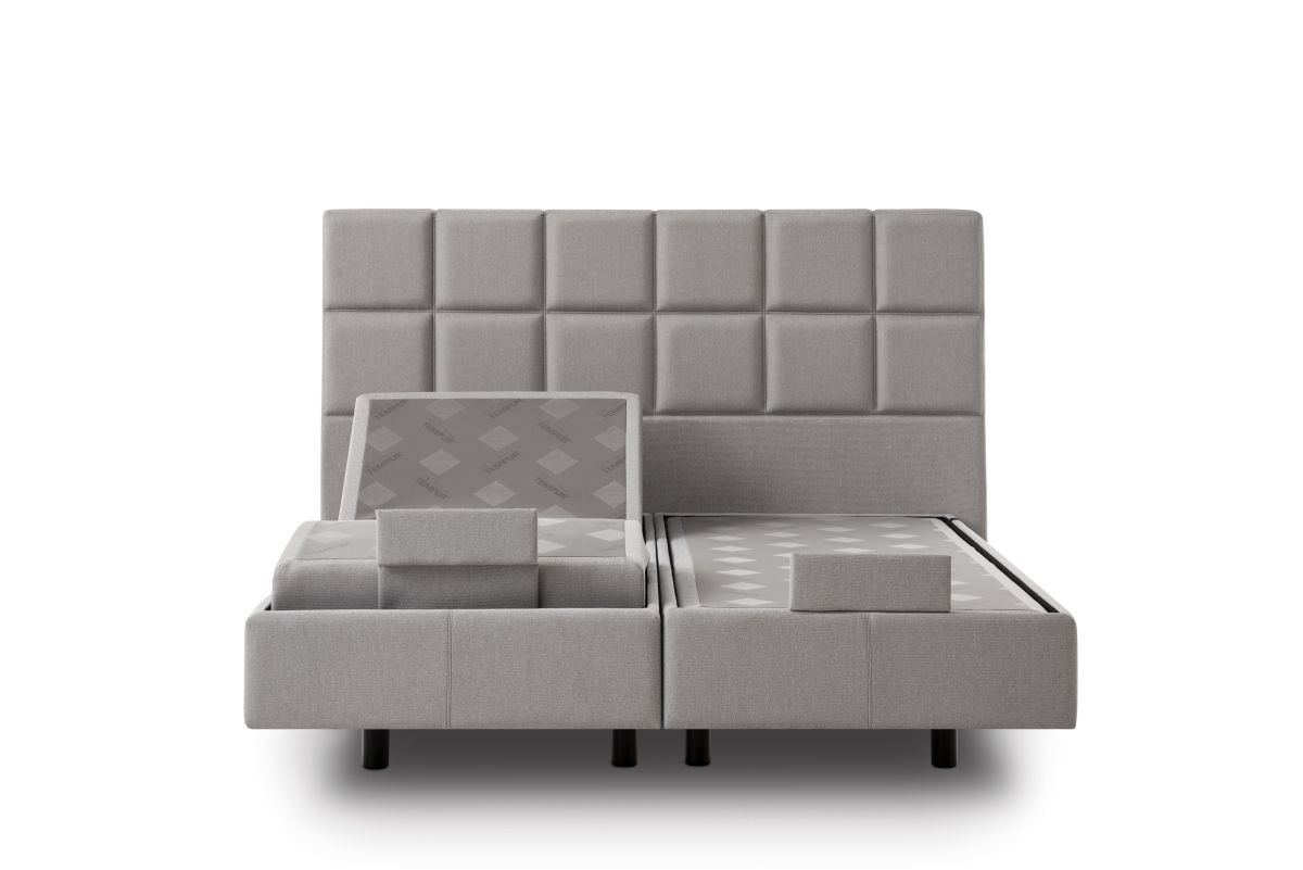 Tempur Boxspringbett mit Motor Adjustable Grau 180 x 200 cm
