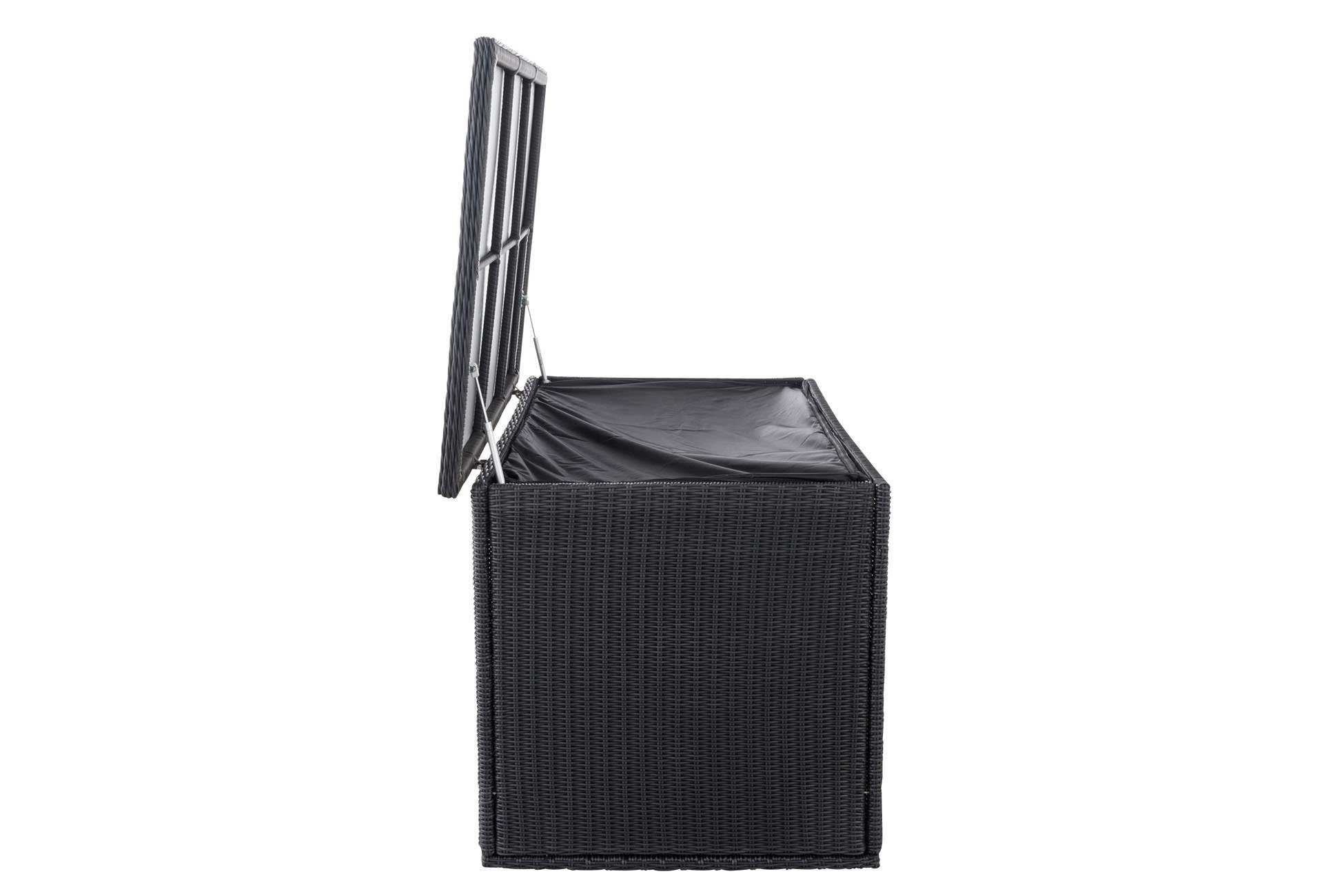 CLP Auflagenbox Comfy Rundrattan, Kissenbox aus Polyrattan