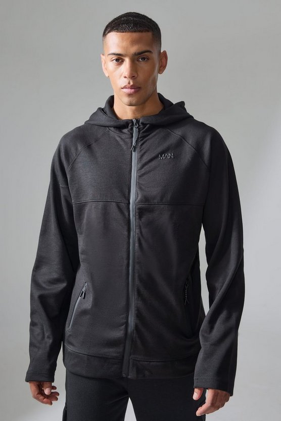 Man Active Hoodie mit Reißverschluss