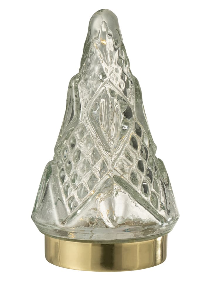 J Line LED-Dekofigur in Transparent/ Gold - (B)9 x (H)16 x (T)9 cm günstig kaufen onesize