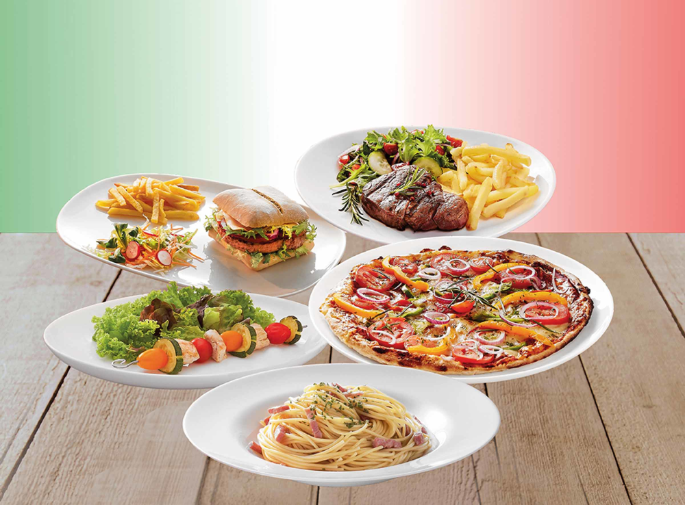 Pastateller Italien Party weiß