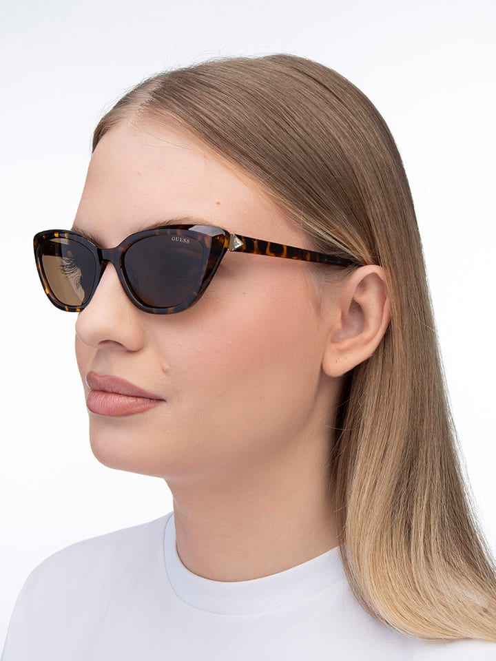 Guess Damen-Sonnenbrille in Braun günstig kaufen 55