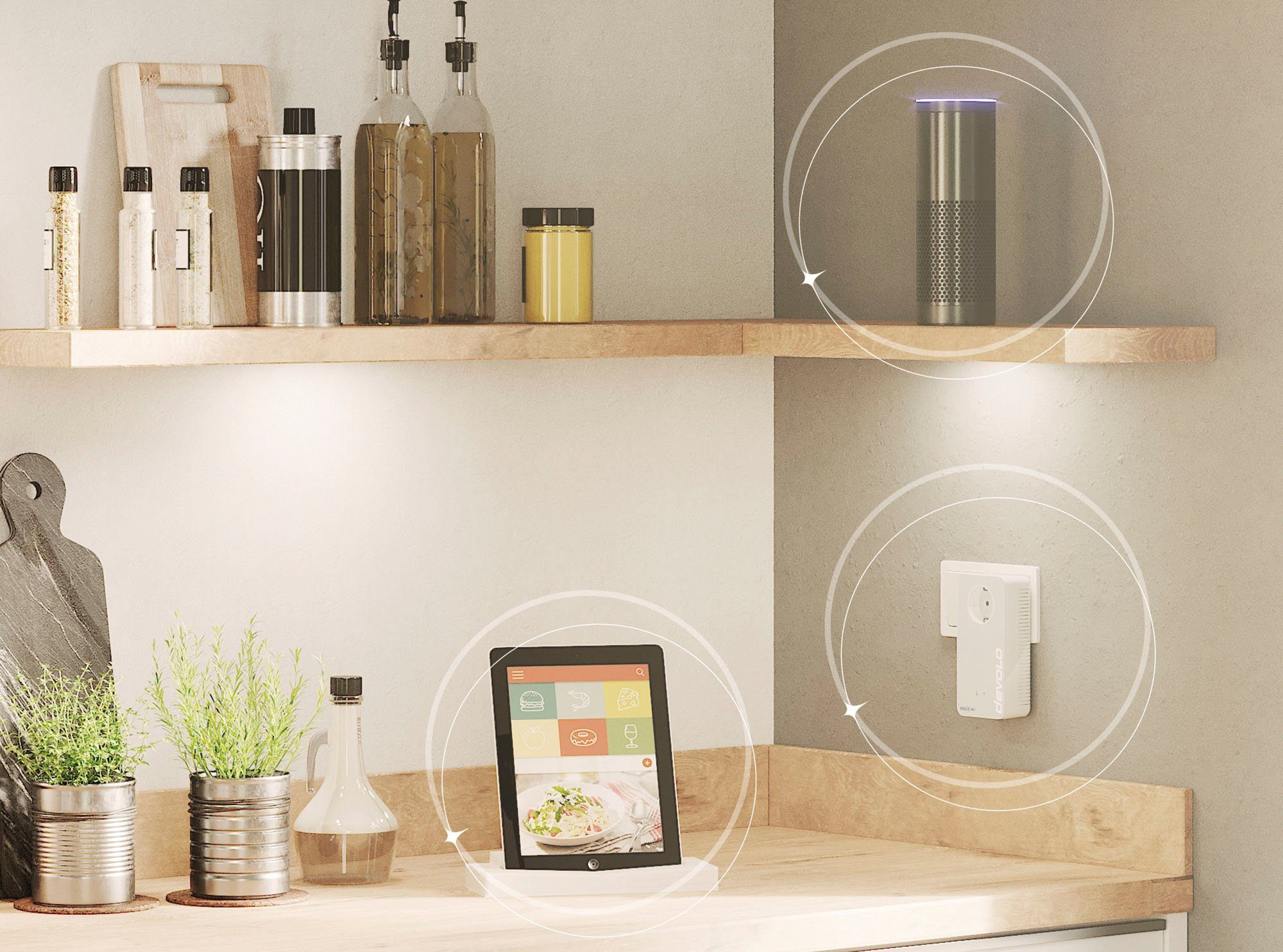 DEVOLO Magic 1 WiFi ac Ergänzung (1200Mbit, Powerline + WLAN, 2x LAN, Mesh) WLAN-Router