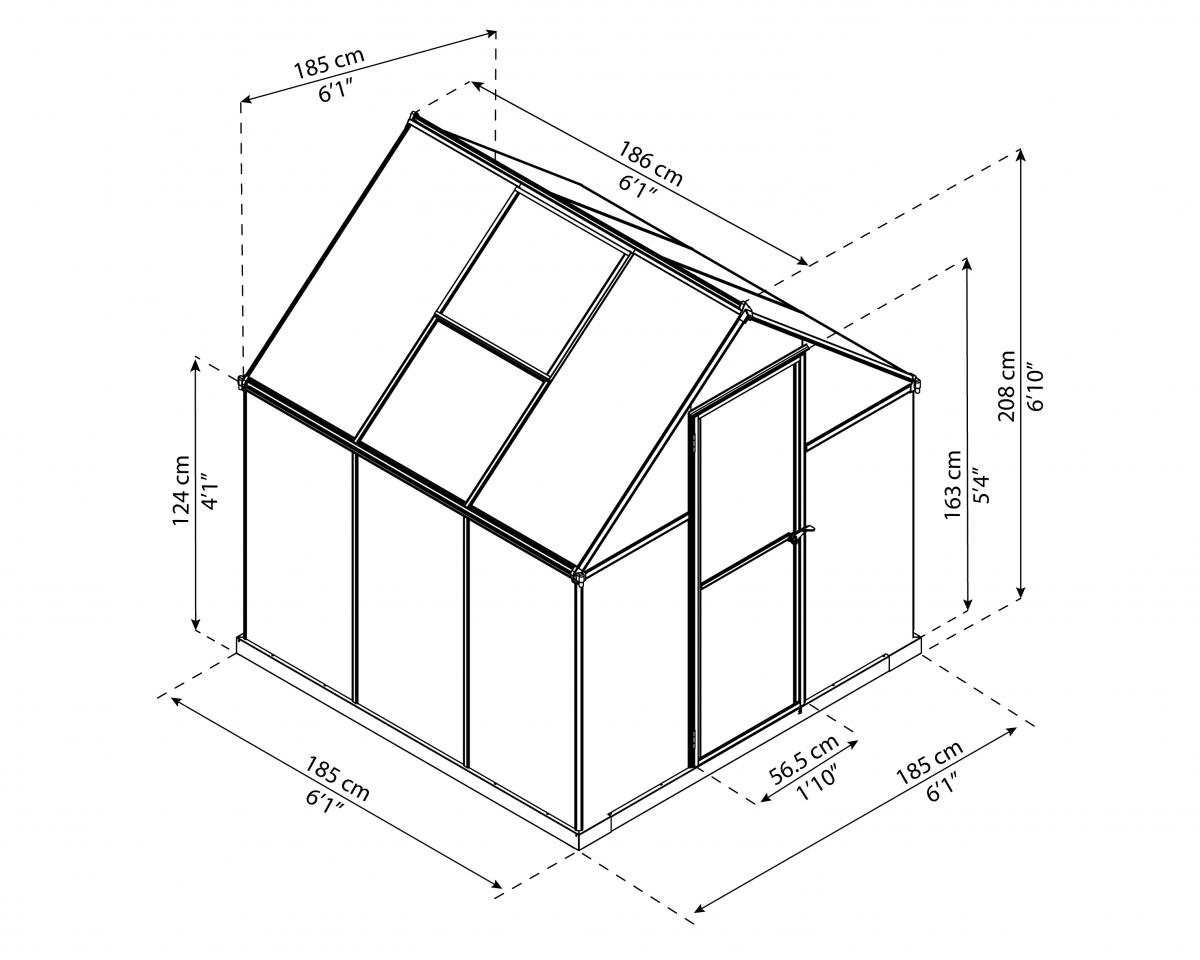 Canopia by Palram Mythos 6x6 Gewächshaus –grün
