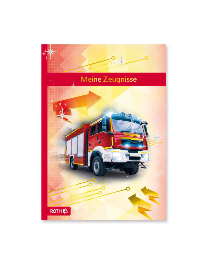 ROTH Zeugnismappe Feuerwehr mit Glanzfolie in Rot günstig kaufen onesize
