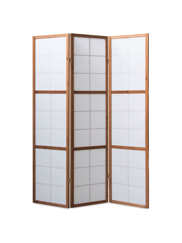 Homestyle4u 3-tlg. Paravent Shoji in Braun 132x175 cm günstig kaufen onesize