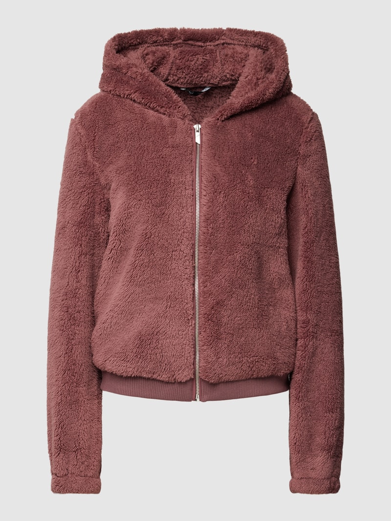 Sweatjacke aus Teddyfell in altrosa