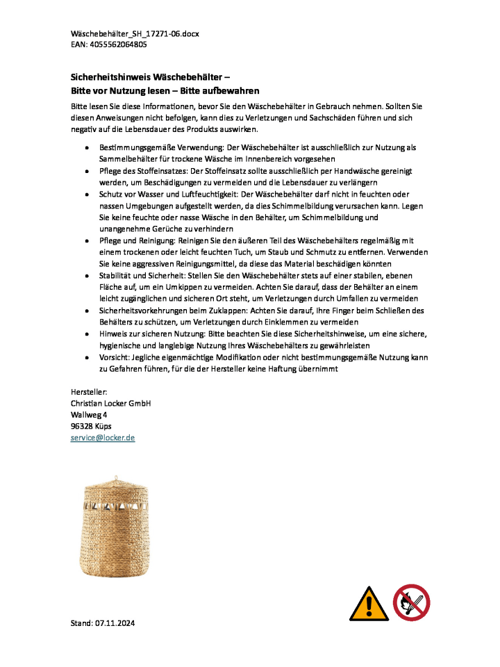 kobolo Wäschekorb NATURE71 in Braun günstig kaufen onesize