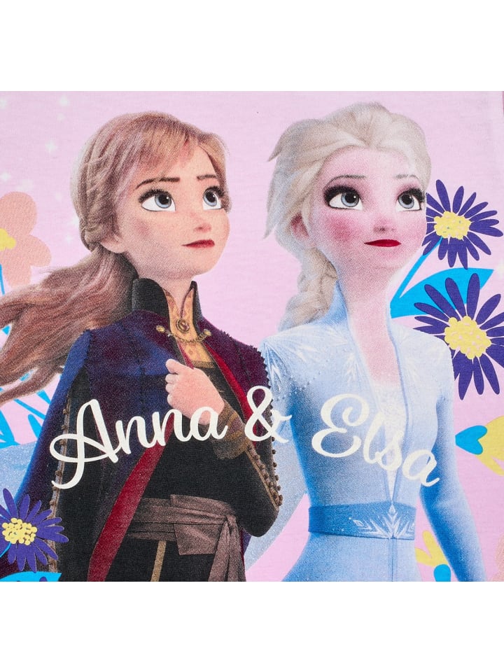Disney Die Eiskönigin Anna und Elsa T-Shirt in rosa günstig kaufen