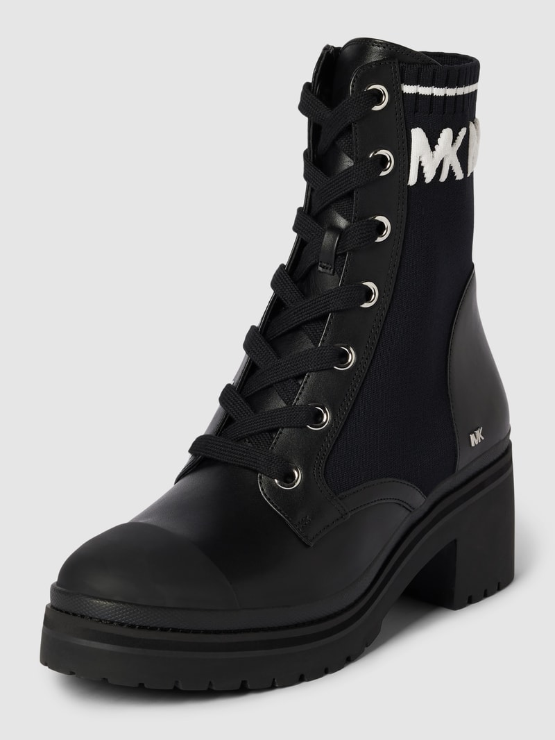 Schnürboots mit Label-Details Modell 'BREA' in schwarz