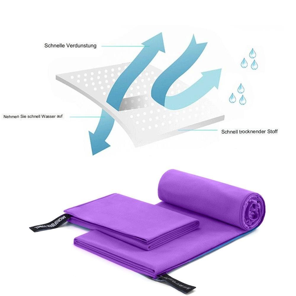 Einemgeld Sporthandtuch Mikrofaser Handtuch - viele Farben & Größen - kompakte Microfaser