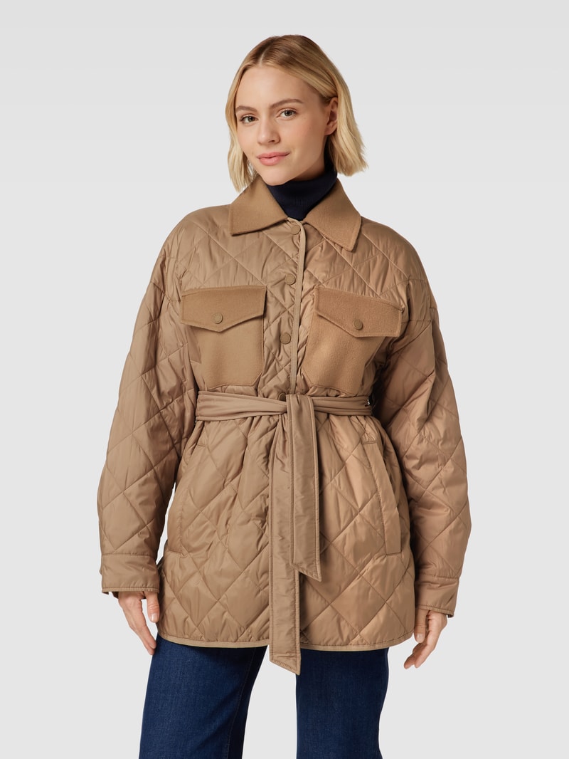 Steppjacke mit Bindegürtel Modell 'PAPRICA' in camel