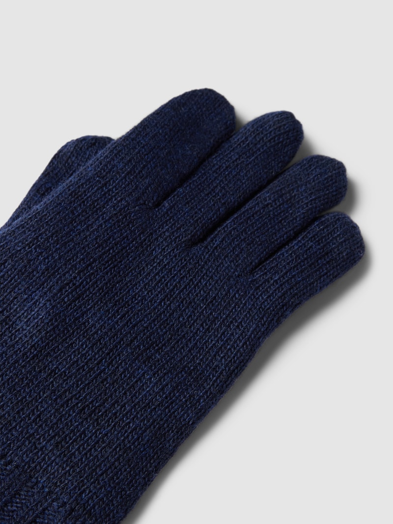 Handschuhe mit Two-Tone-Machart in marineblau
