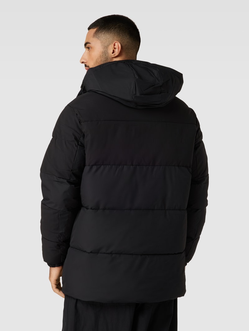 Steppjacke mit Kapuze Modell 'FORCE' in schwarz