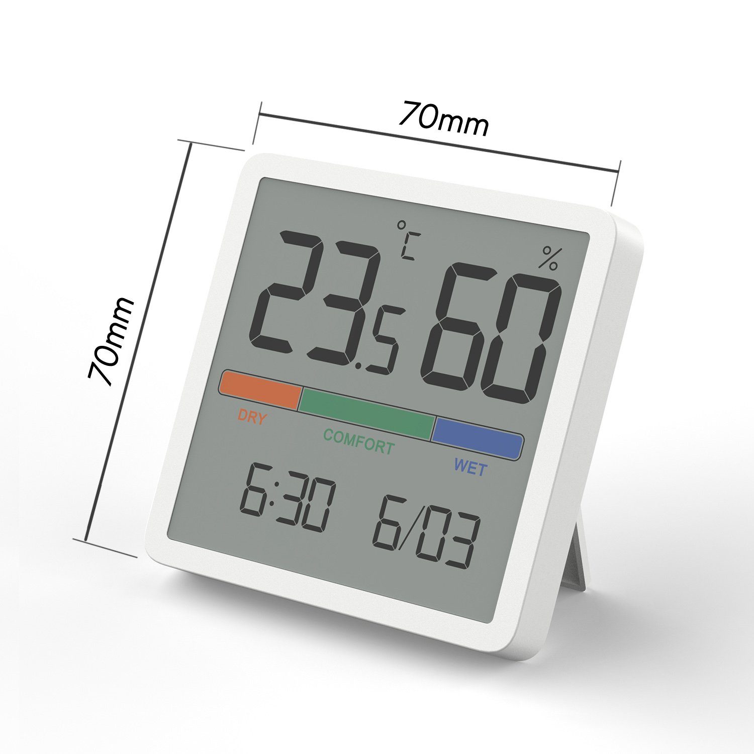 GreenBlue GB380 Wetterstation (Digitales Thermometer Hygrometer Wetterstation Uhr)