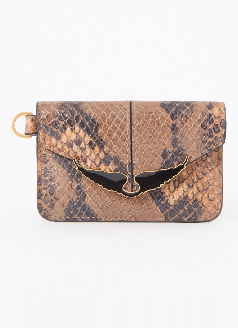 Portofel pentru carduri Zadig&Voltaire Borderline Snake Print din piele