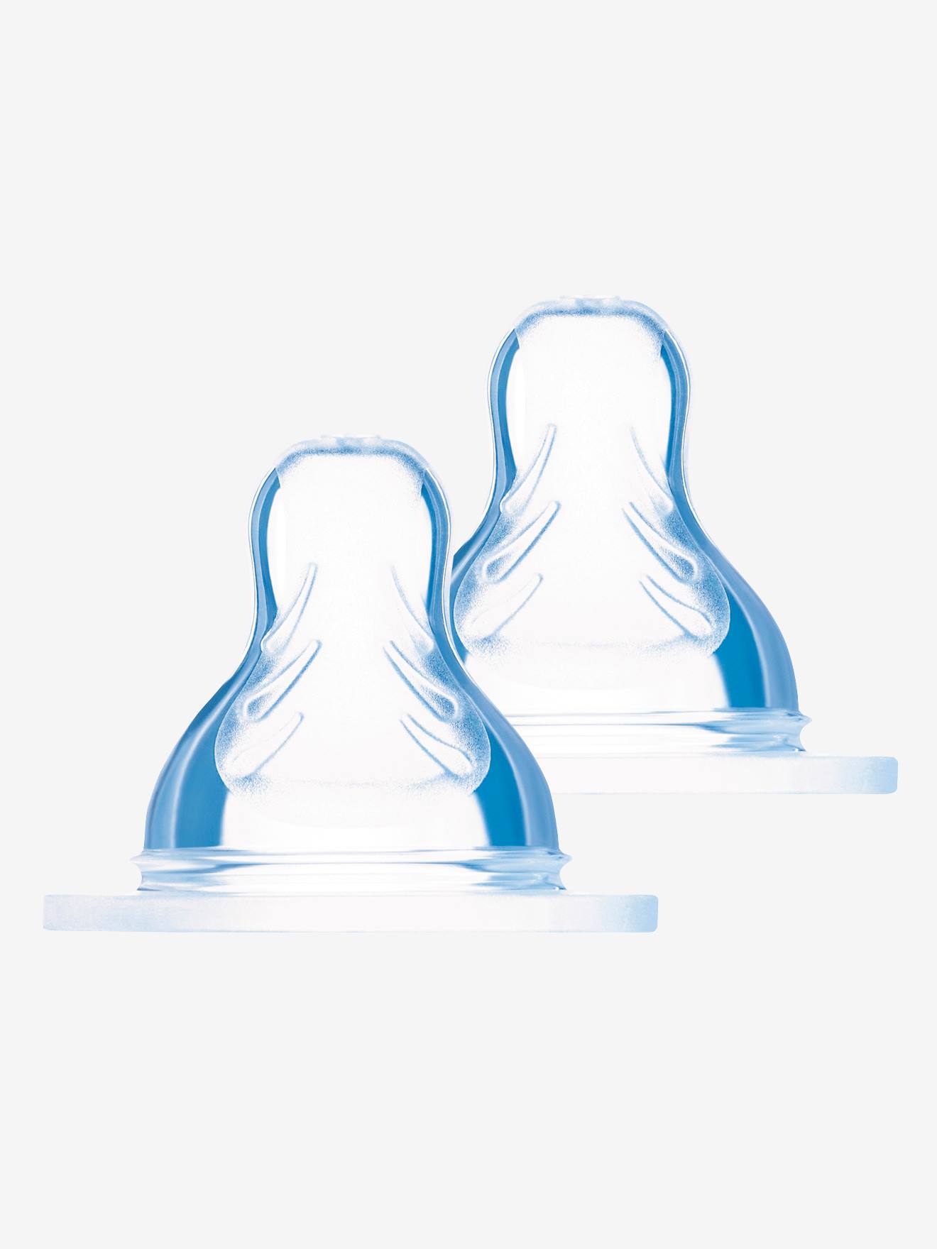 Lot de 2 tétines anatomiques MAM, 4 débits au choix transparent