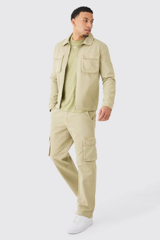 Twill Cargo-Overshirt & Hose