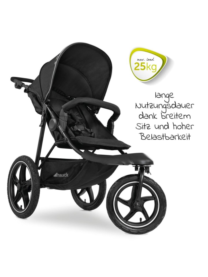 Hauck Sportwagen & Jogger Runner 2 (mit großen Luftreifen) in schwarz günstig kaufen onesize