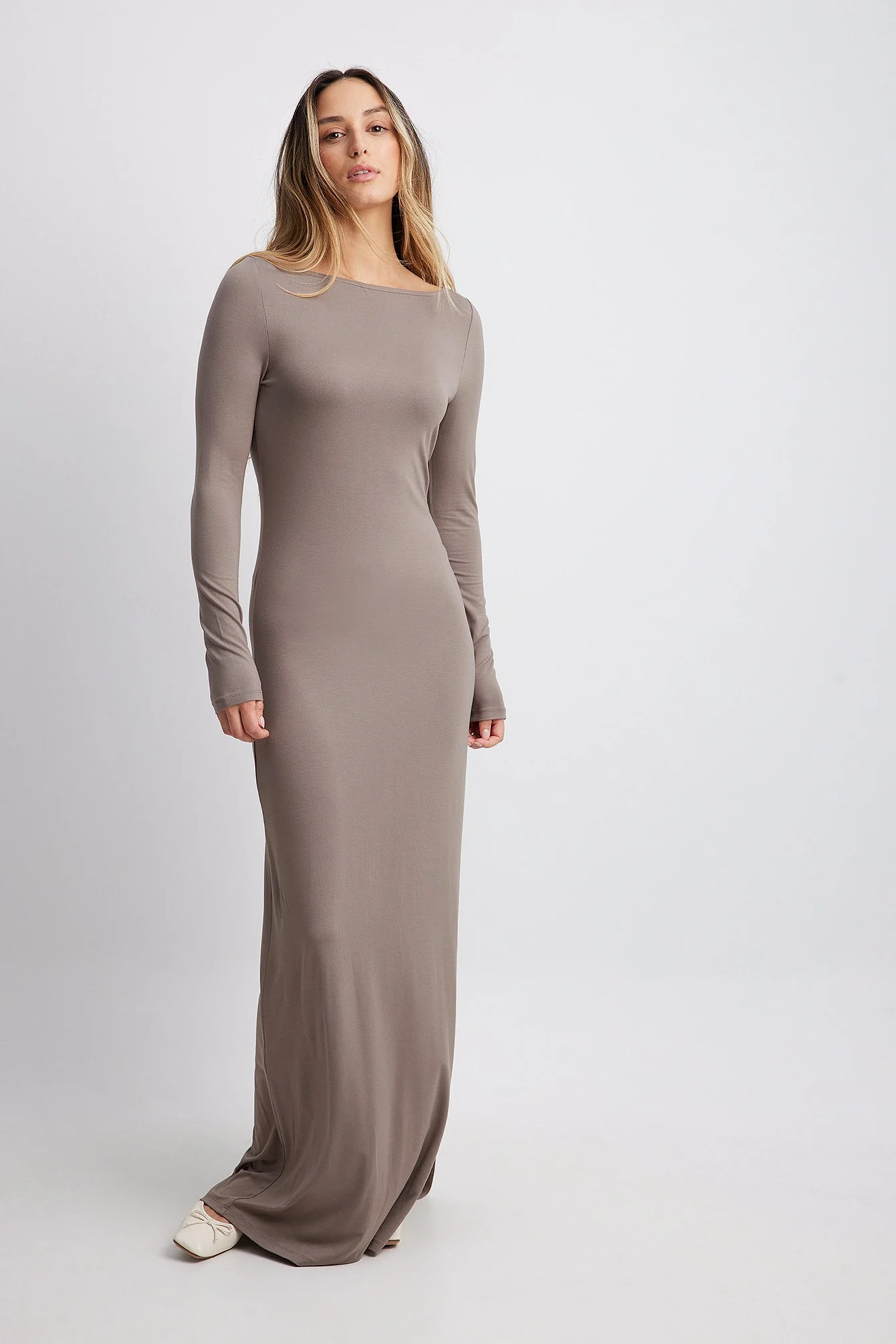 Soft Line Maxikleid mit U-Boot-Ausschnitt