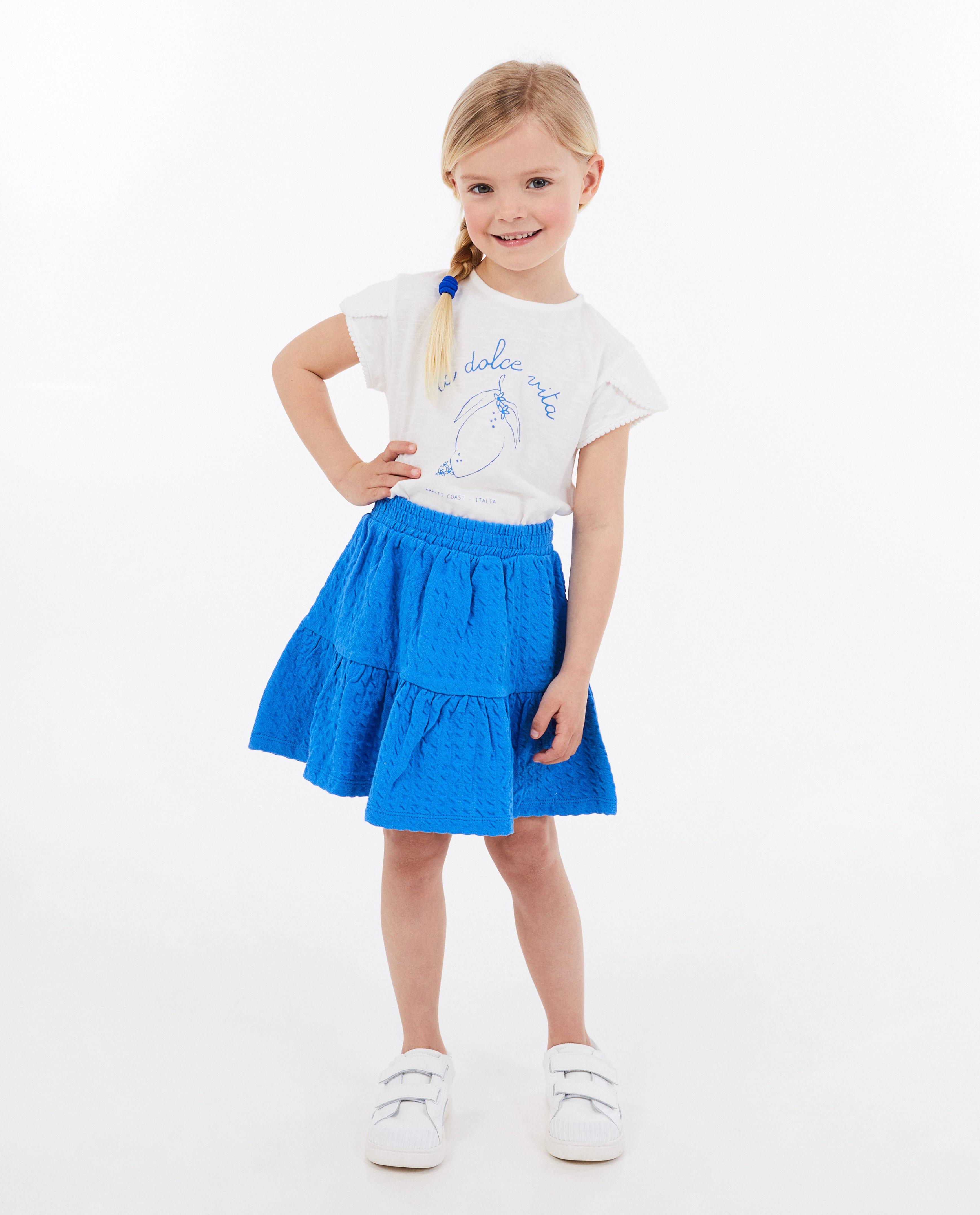Milla Star Blue texturált kék szoknya