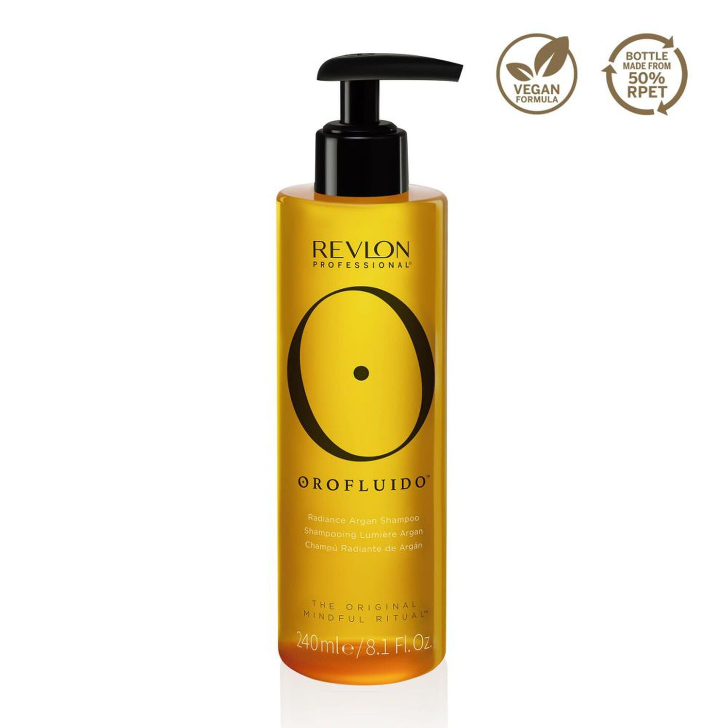 revlon professional Shampooing Lumière Argan OROFLUIDO™ - Cheveux Secs - 240 ml