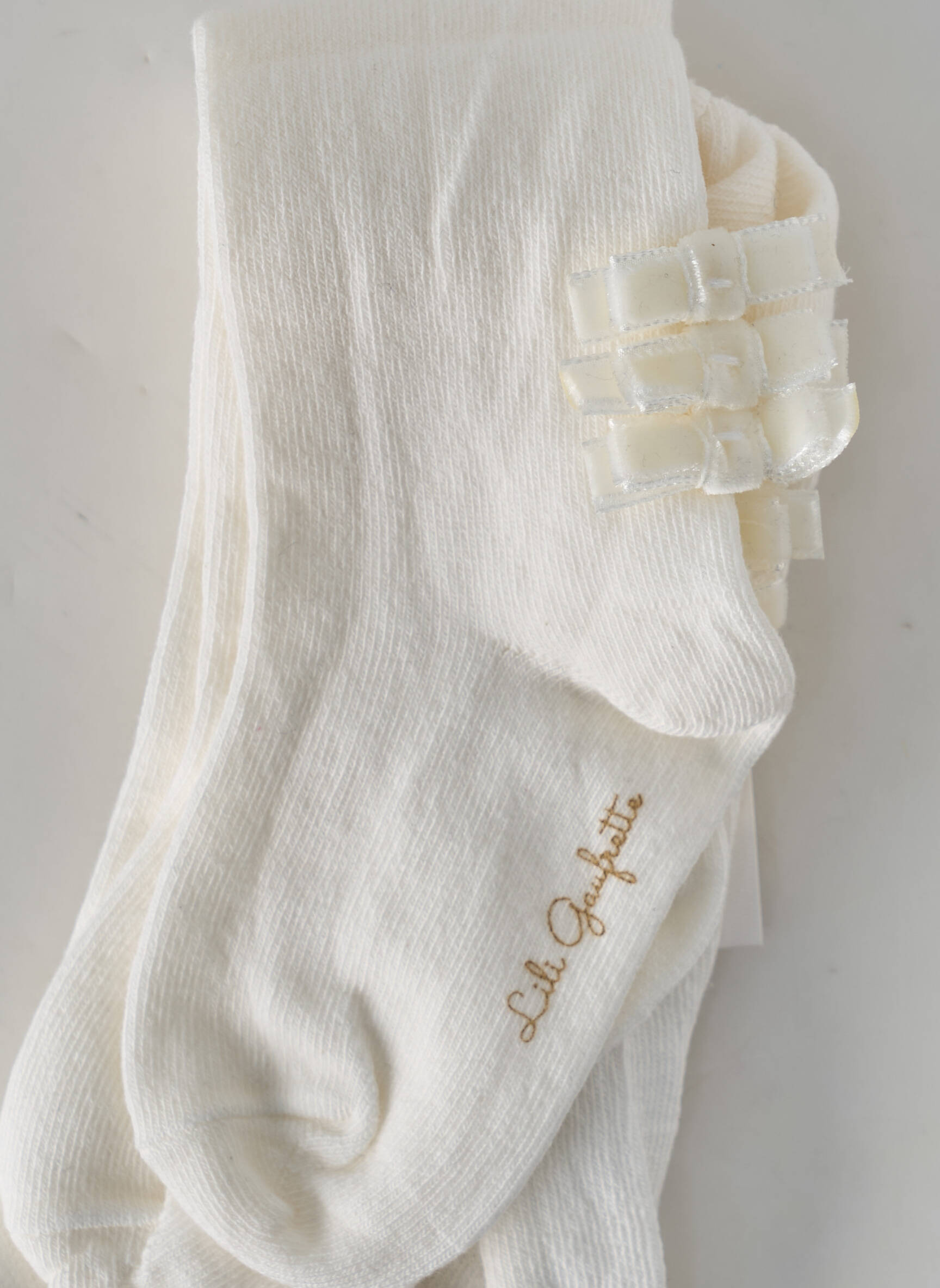 Lili Gaufrette Chaussette Fille couleur beige