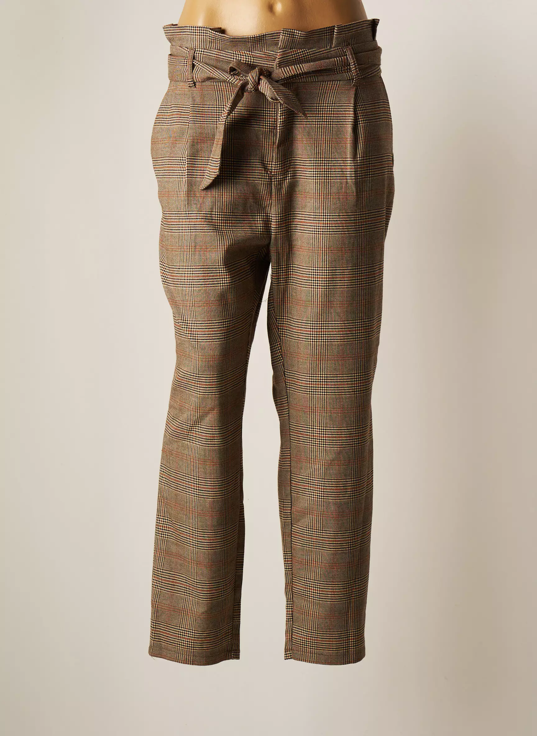 Only Pantalons Chino Femme couleur marron