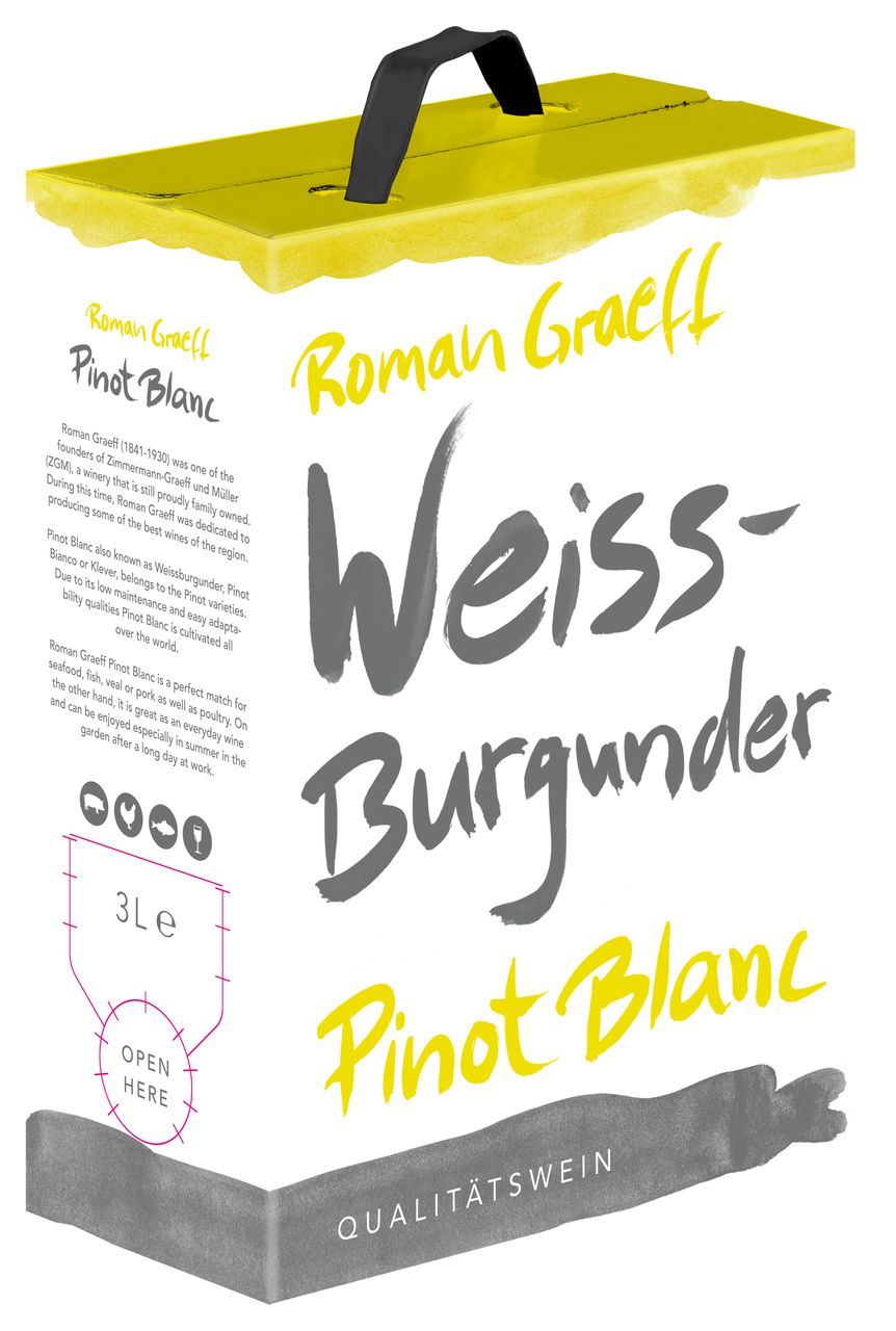 Zimmermann-Graeff Roman Graeff Weissburgunder Pinot Blanc Rheinhessen QBA Trocken 3l