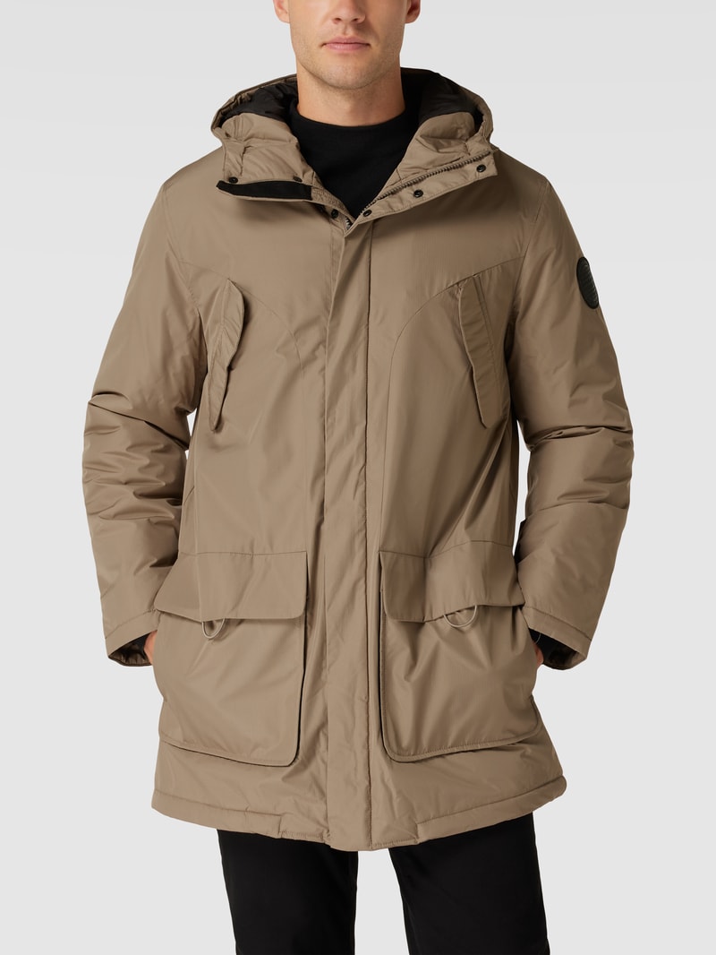 Mantel mit Label-Patch Modell 'HECTOR' in kitt