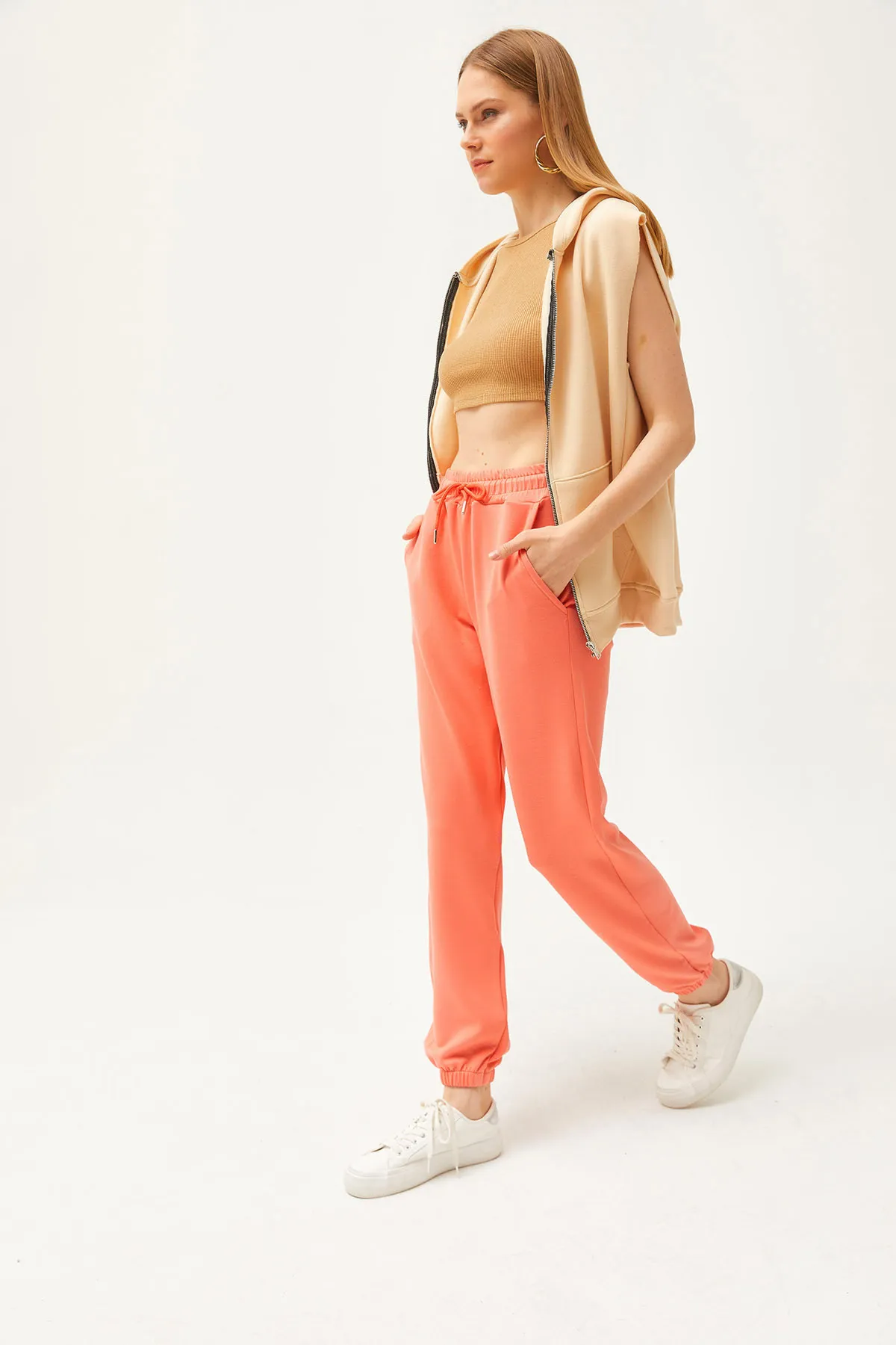 Olalook  Damen-Jogginghose aus weichem, strukturiertem Modal mit Taschen EŞF-00000067