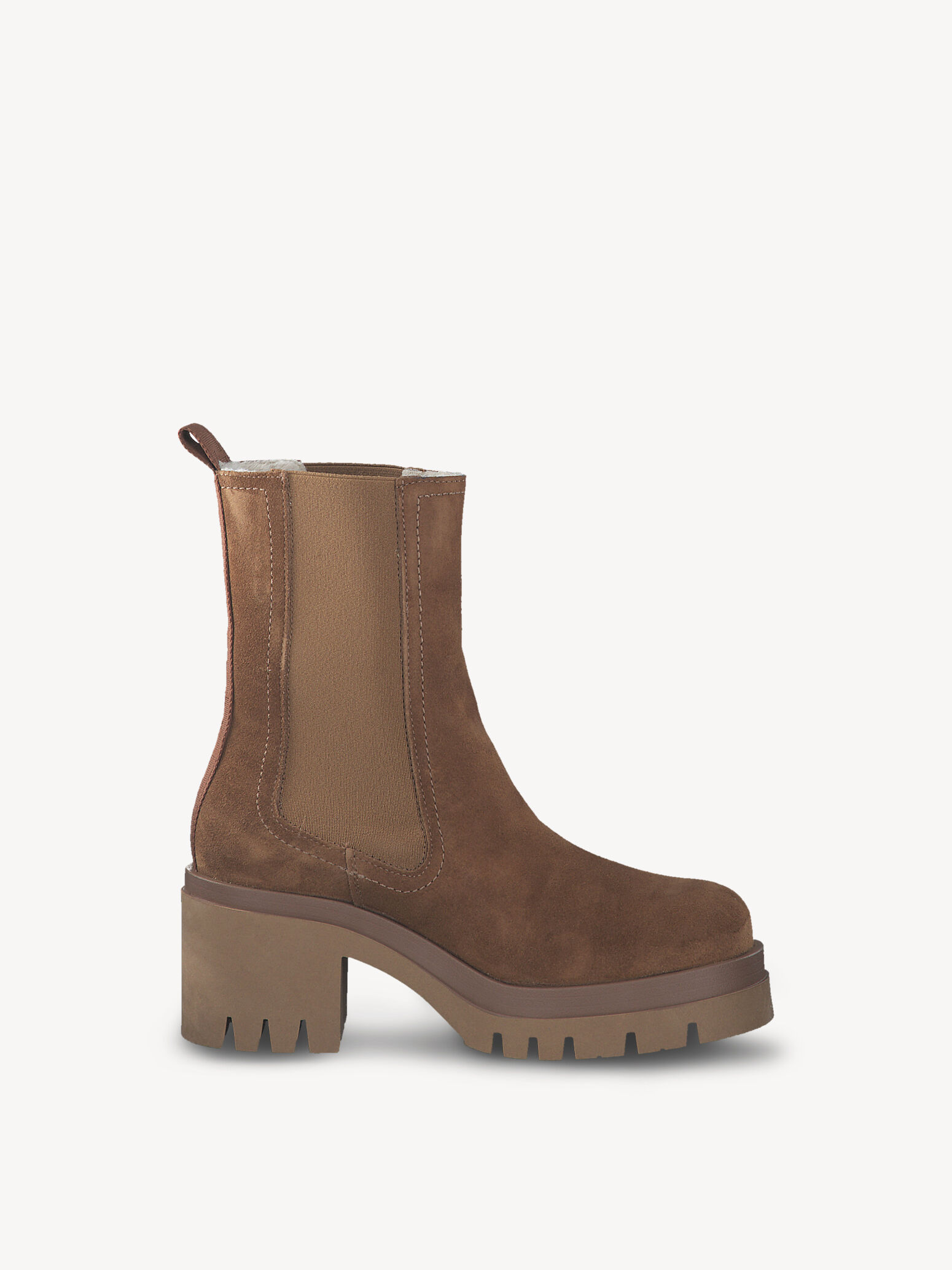 Bottine Chelsea en cuir - marron