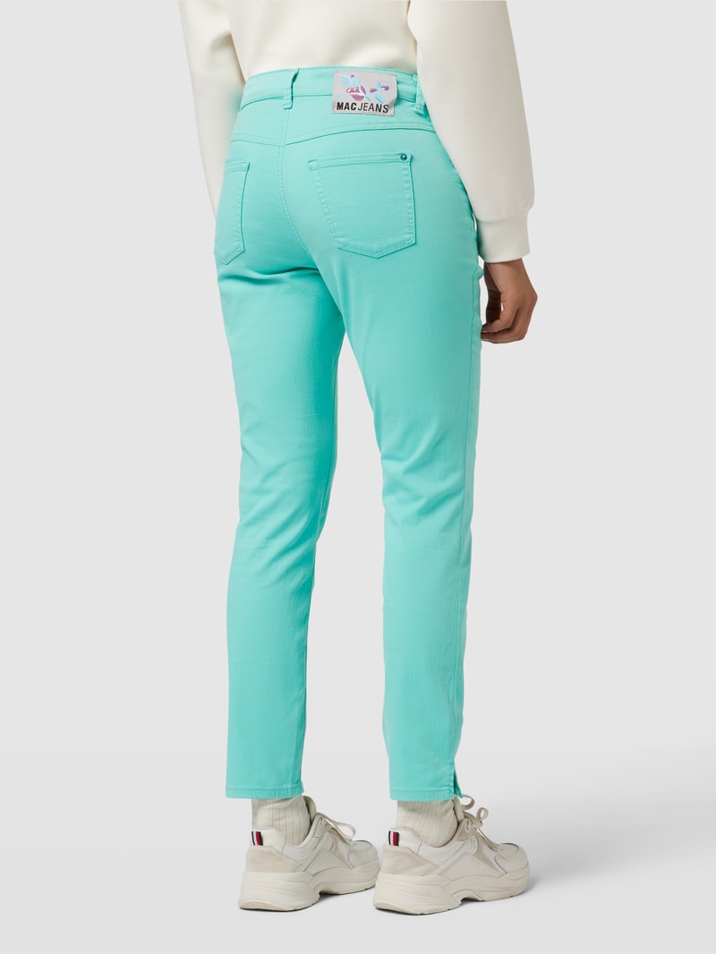 Jeans mit Label-Patch Modell 'DREAM SUMMER' in helltuerkis