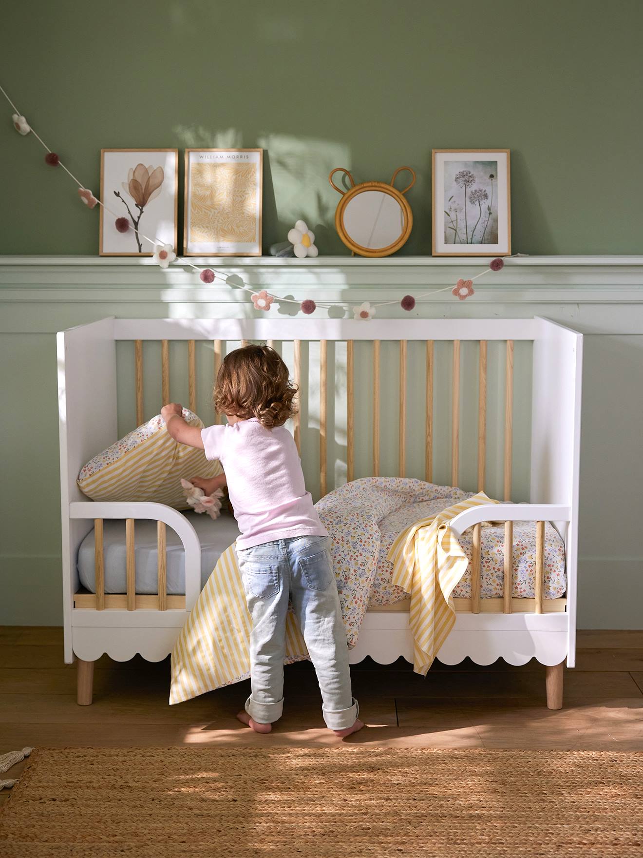Vertbaudet Mitwachsendes Baby Bett FESTON - weiß