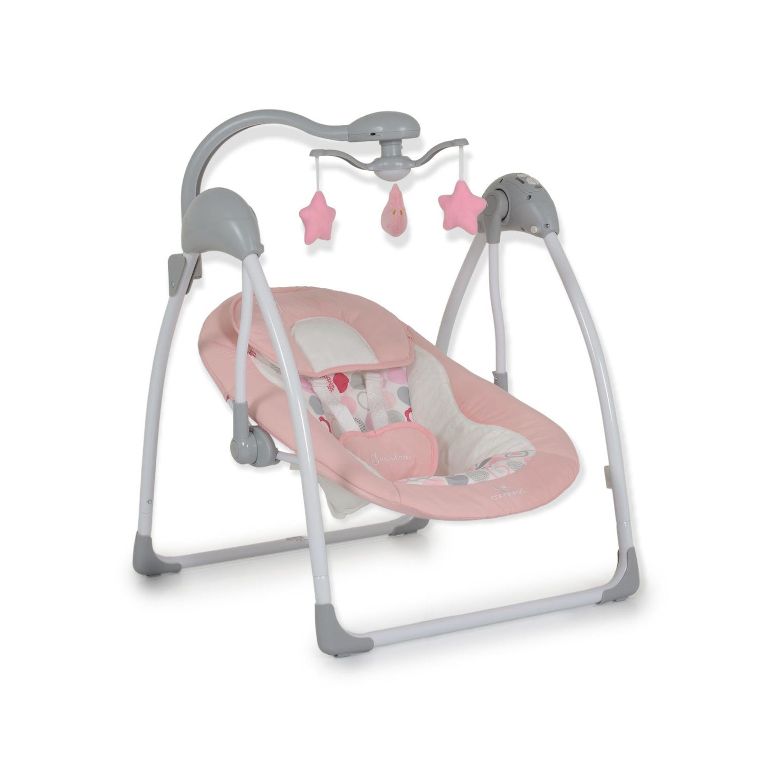 Moni Babywippe Babywippe elektrisch Jessica, Spielbogen Musikfunktion Schaukelfunktion